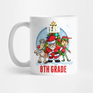 Team 8TH GRADE Santa Elf Reindeer Flossing Kids Christmas Mug